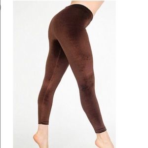 American Apparel Velvet Leggings.